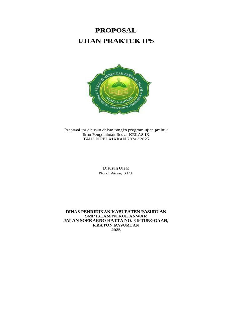 Proposal Ujian Praktek IPS | PDF