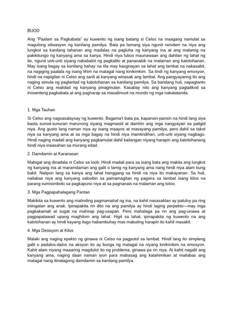 BUOD | PDF