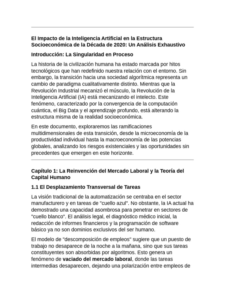 El Impacto de la Inteligencia Artificial en la Estructura ...