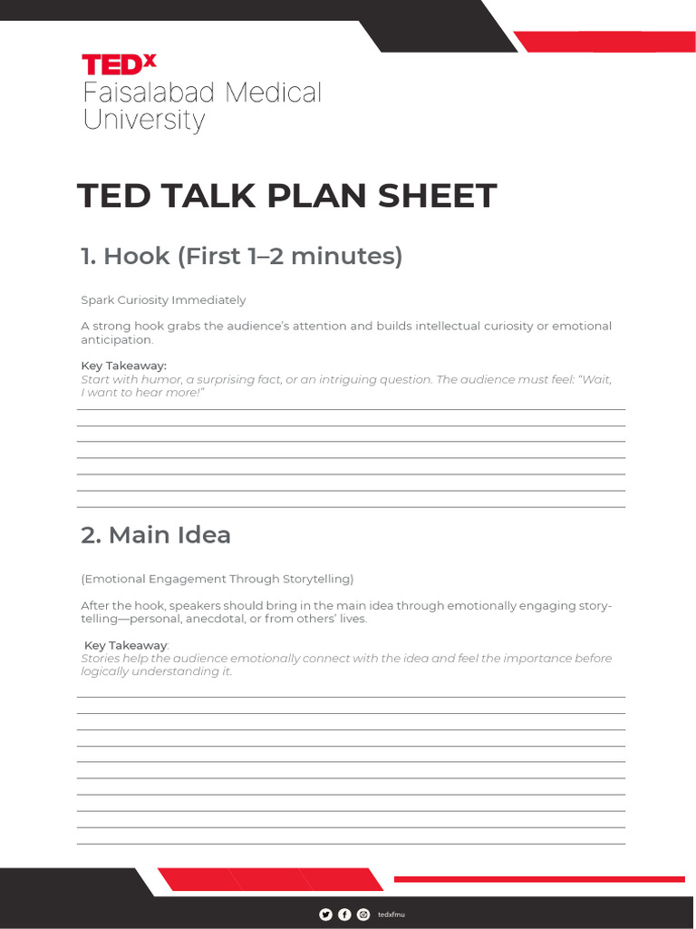 Talk Plan Sheet | PDF