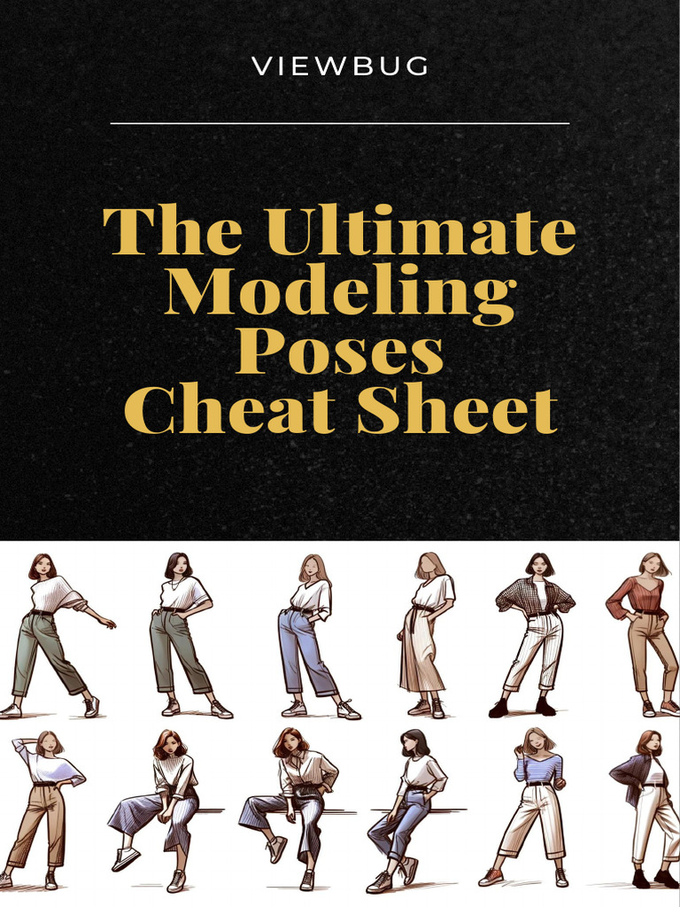 Model Poses Cheat Sheet | PDF