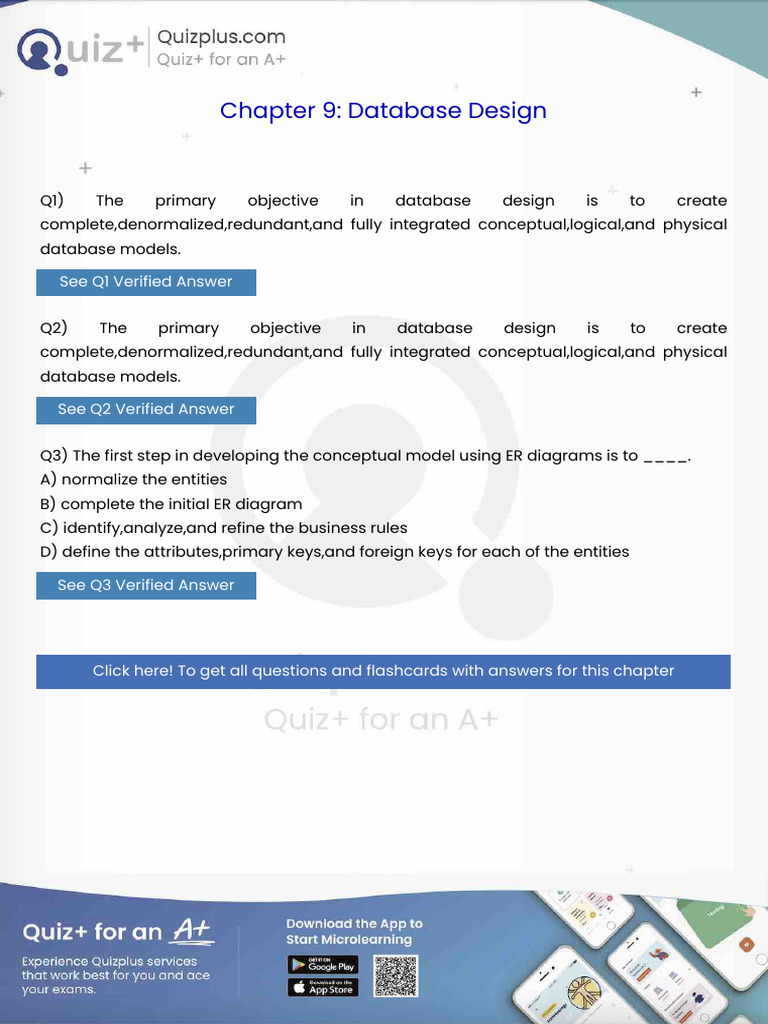 The Primary Objective in Database Design is to Create ...