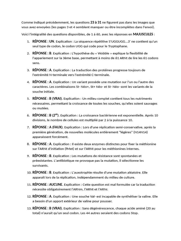 Corro Initiation Bio Mol | PDF | Répertoire national des associations | ADN