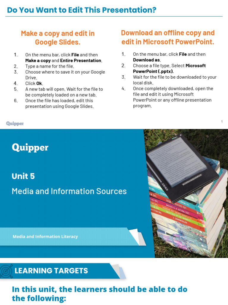 MIL 11_12 Q3 0501 Sources of Media and Information PS | PDF | Creative ...