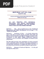 Download RA 7796 TESDA Act of 1994 by Fidel Correa Ramos SN103261502 doc pdf