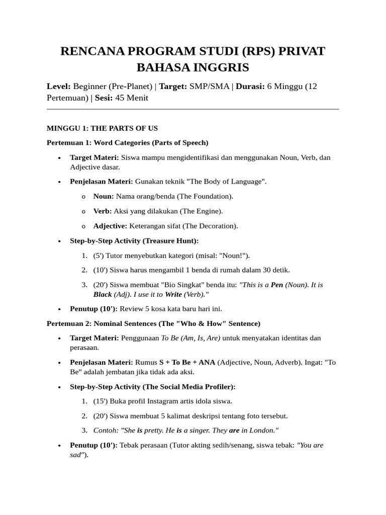 Rps English ( for Teacher) | PDF