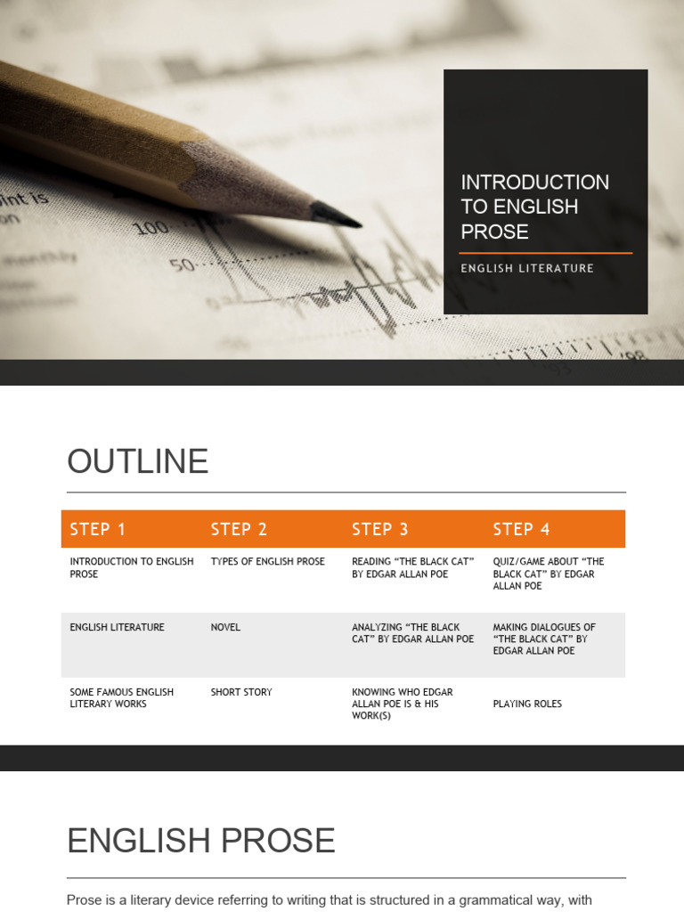 INTRODUCTION TO ENGLISH PROSE & EDGAR ALLAN POE | PDF | Prose | Poetry