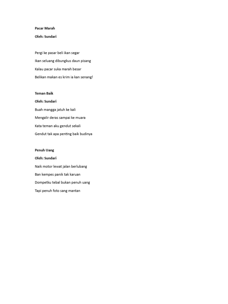 Sundari Pantun Jenaka | PDF