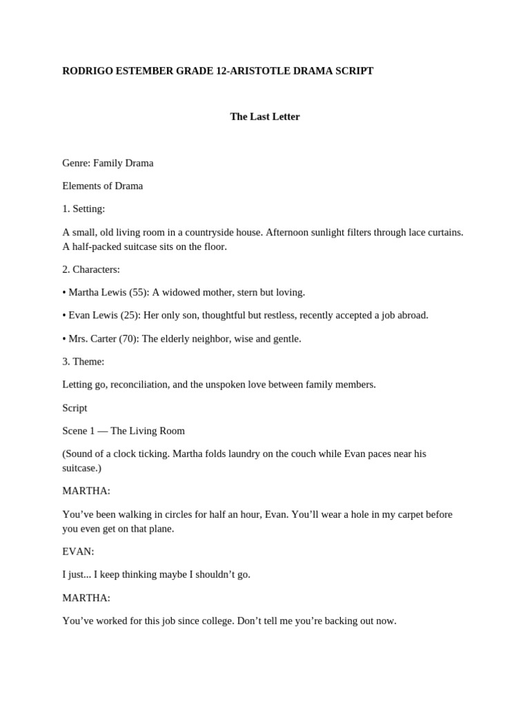 Drama Script | PDF