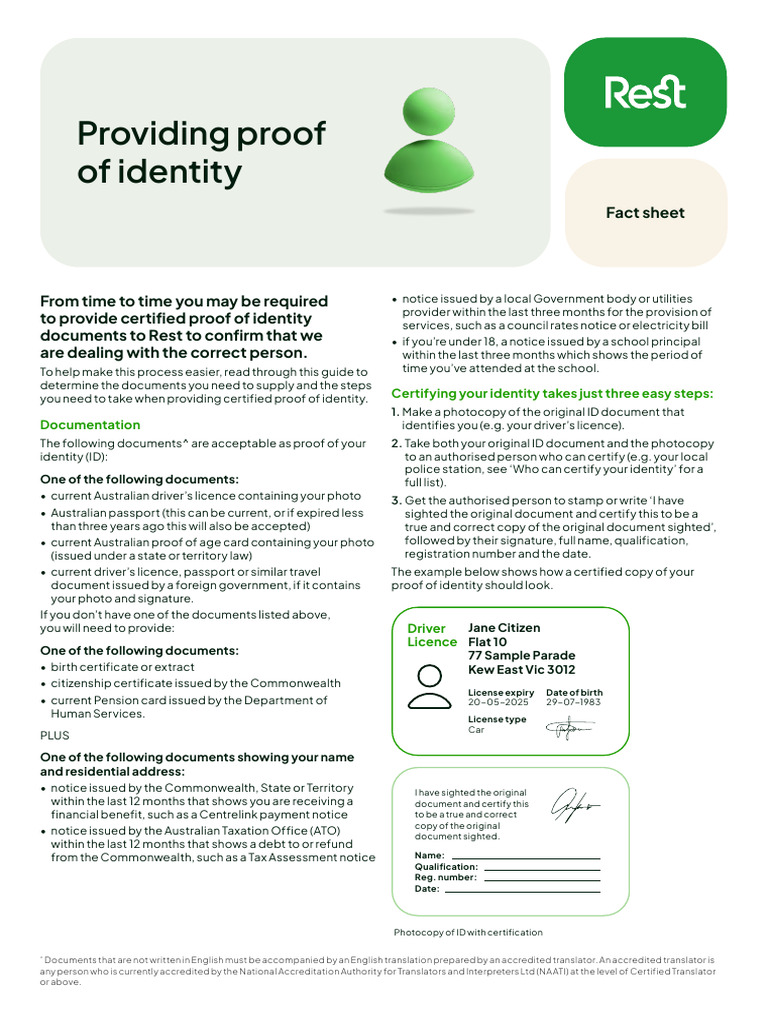 Proof of Identity Factsheet | PDF | Identity Document