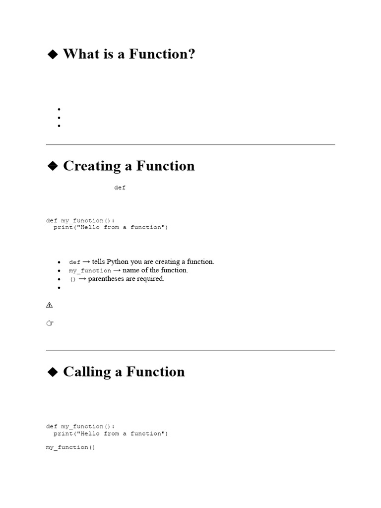 ? What is a Function | PDF | Parameter (Computer Programming ...