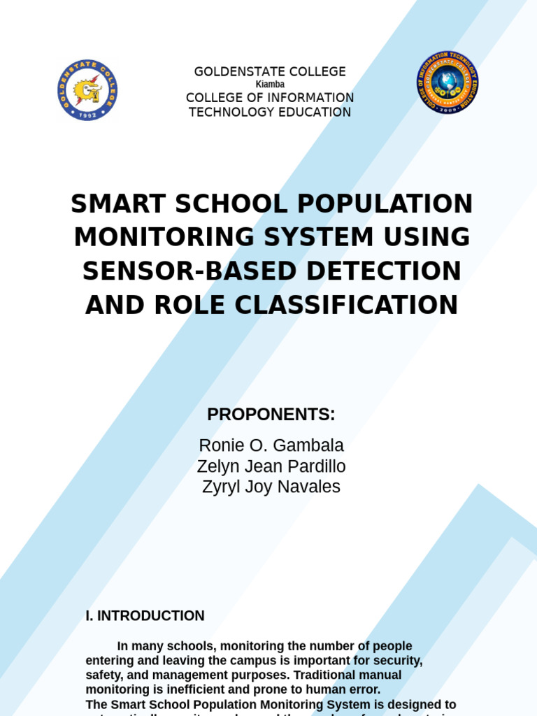 Smart School Population Monitoring System Using Sensor-Based Detection ...