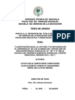 Motivación A La Lectura. Corrección Final