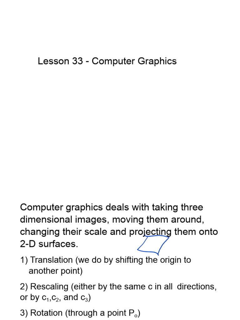 Lesson 33 Computer Graphics (2) Copy (2) | PDF | 2 D Computer Graphics ...