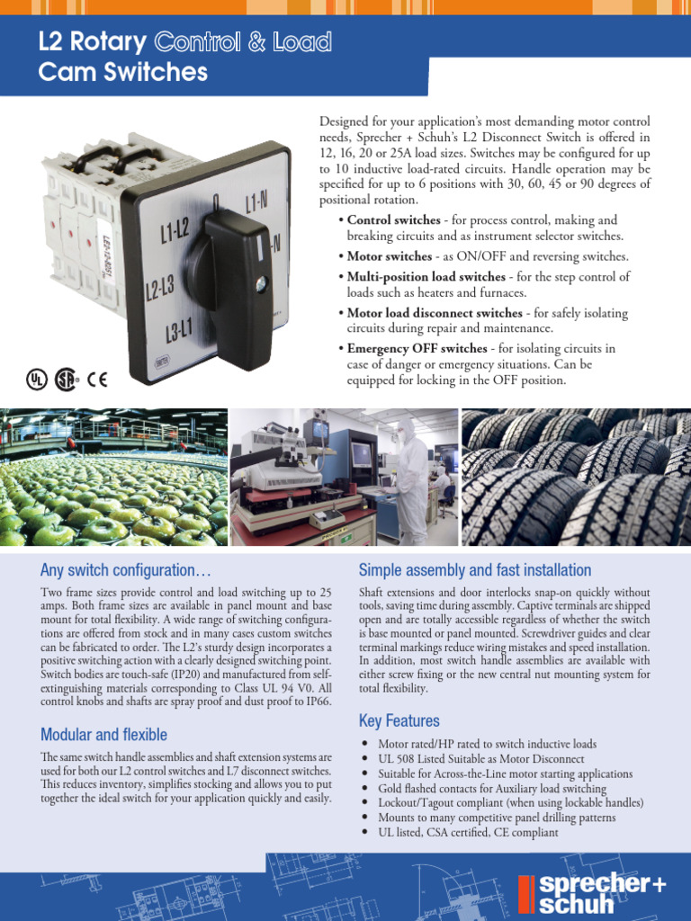 Rotary-Control-and-Load-Cam-Switches-Flyer | PDF | Switch | Mechanical ...