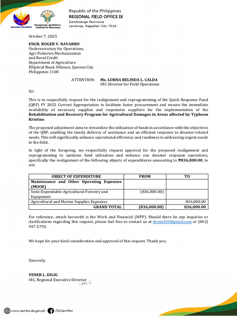 Request for Realignment | PDF