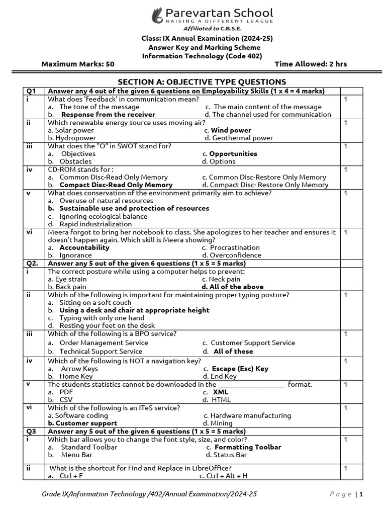 class IX AnnualRevisionSheet - AK | PDF | Call Centre | Environmental ...