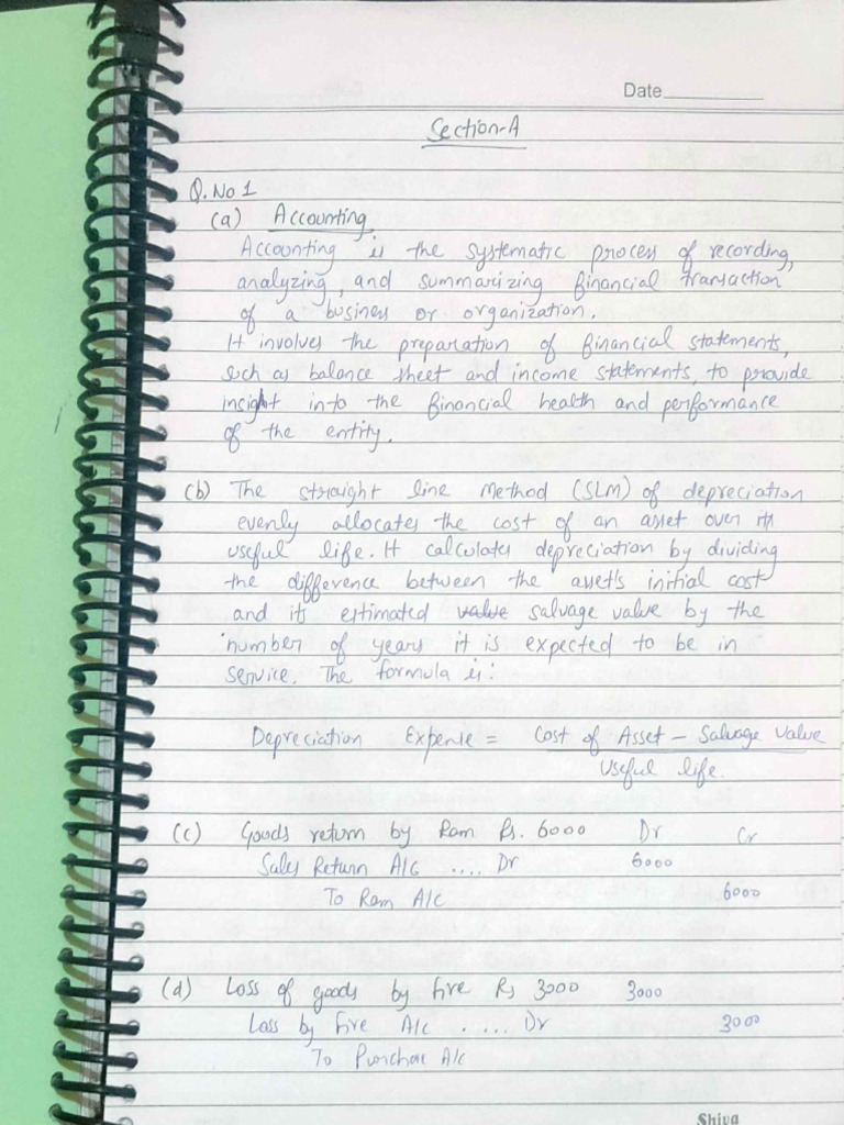 Accounts Assignment Deepak Chaurasia | PDF