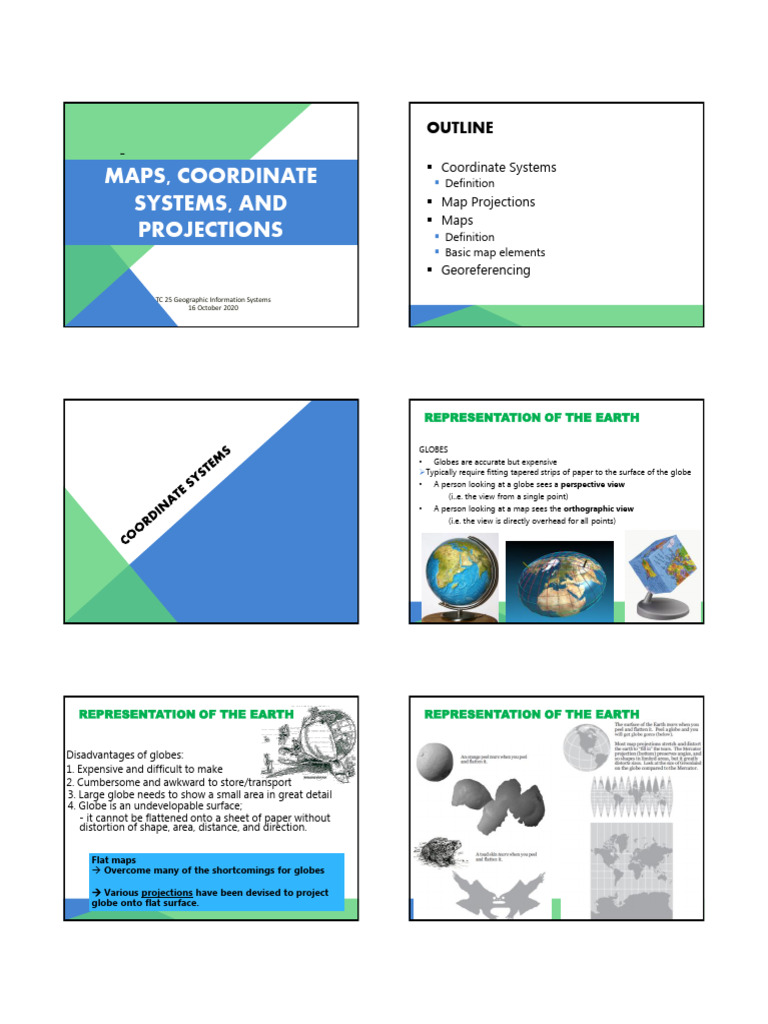 Lecture 4 Maps Coordinate Systems Projections | PDF | Latitude ...