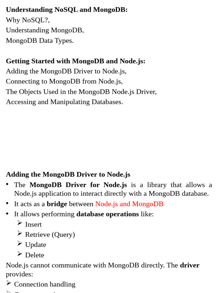 MongoDB Node - Js | PDF | Databases | Mongo Db