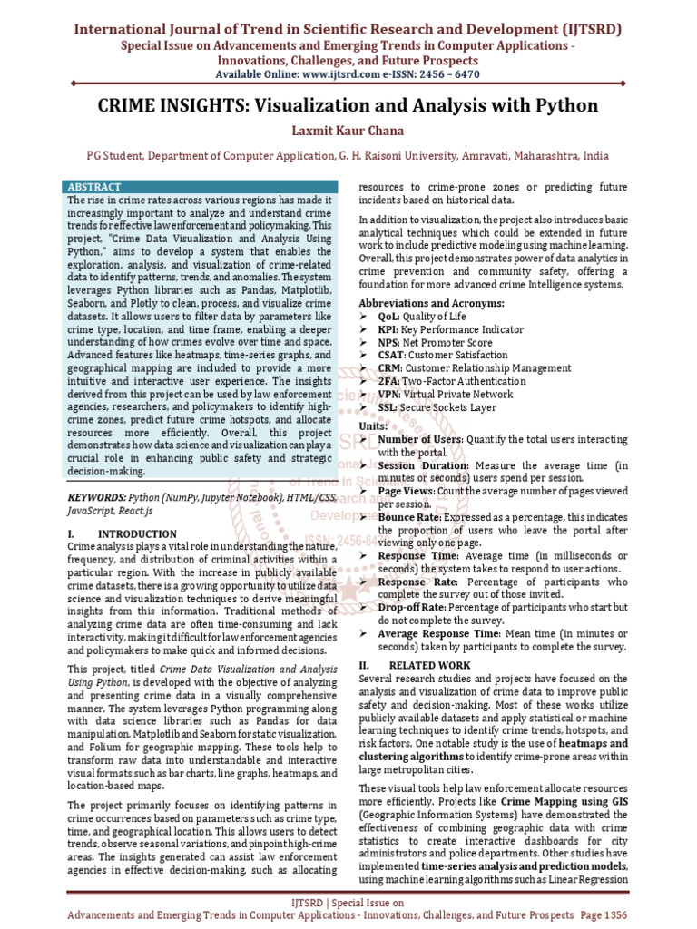CRIME INSIGHTS Visualization and Analysis with Python | PDF | Data ...