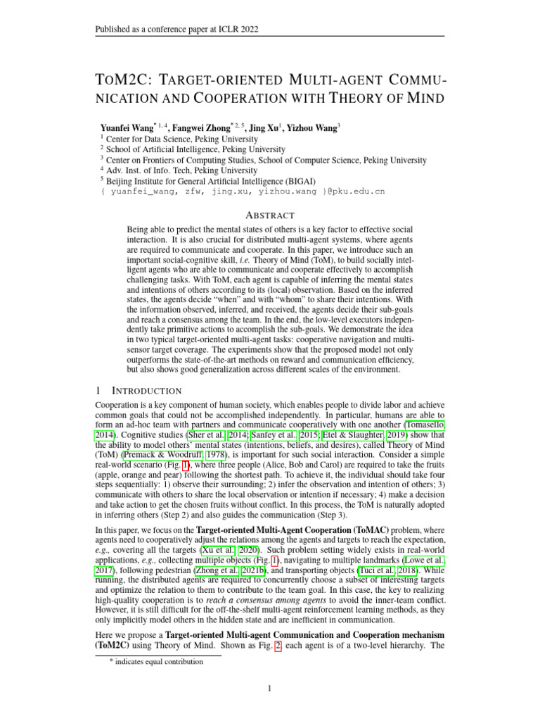 Tom2c Target-Oriented Multi-Agent Commu-nication and Cooperation With ...