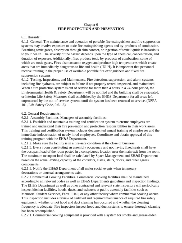 Chap 6 Fire Protection & Prevention | PDF | Firefighting | Fires