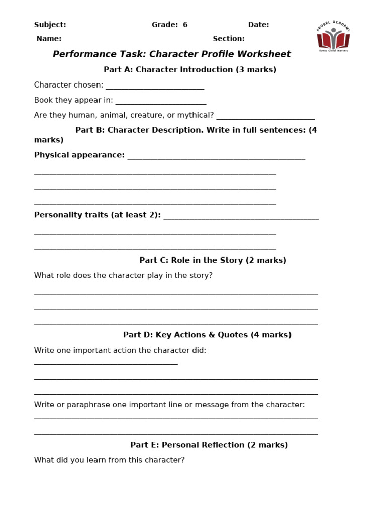 G6 Q4 PT Worksheet | PDF