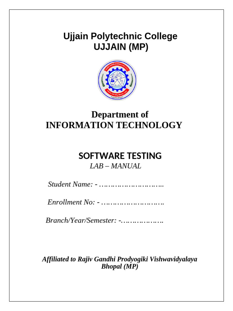 Software Testing Lab Manual | PDF | Python (Programming Language ...