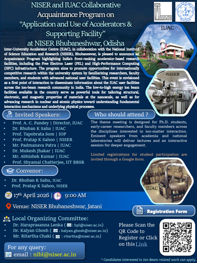 Acq Programme NISER IBL | PDF | Physical Sciences | Applied And ...