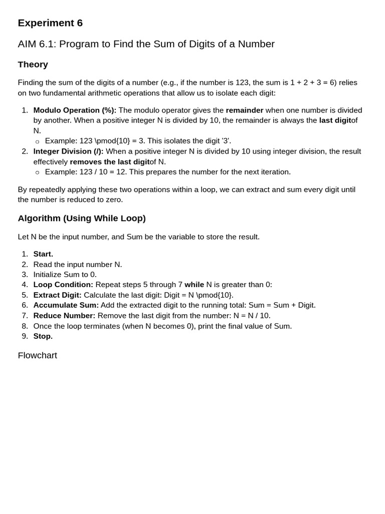 Flowchart (1) | PDF | Numbers | Exponential Function