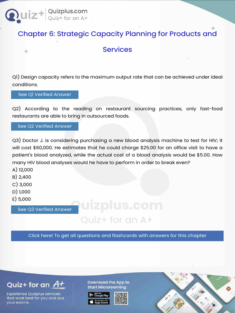 Design Capacity Refers to the Maximum Output Rate That Can Be Achieved ...