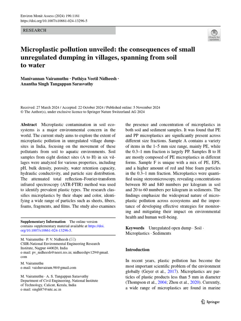 Microplastic Pollution Unveiled the Consequences of Small | PDF ...