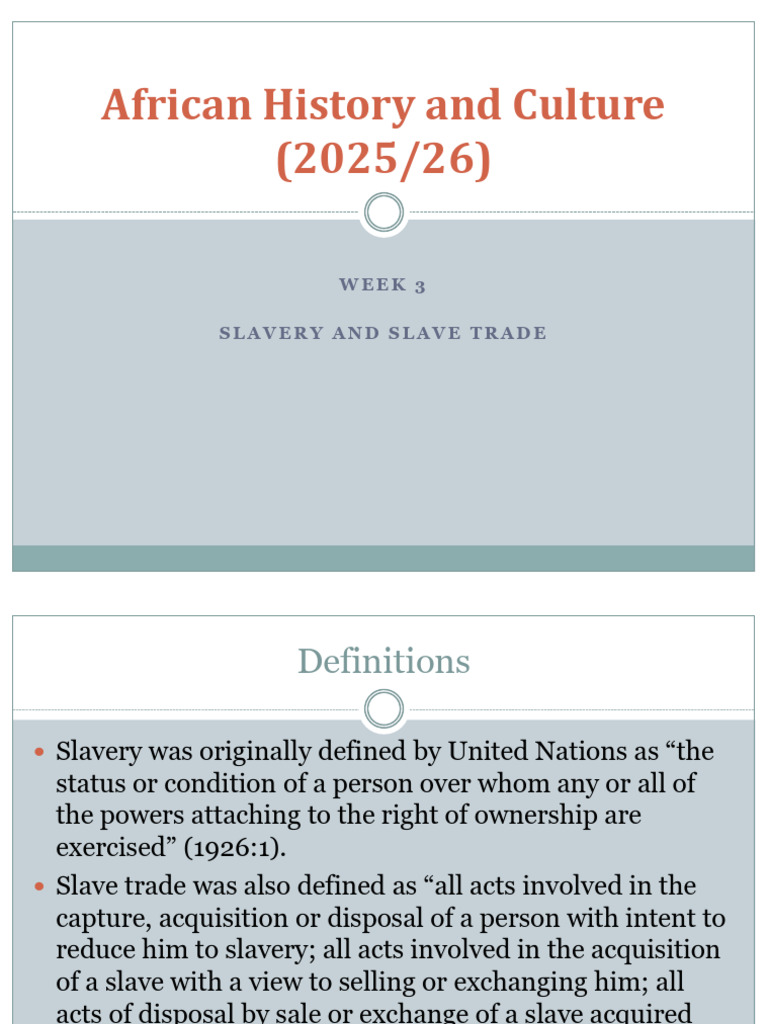 Slavery and Slave Trade | PDF | Atlantic Slave Trade | Slavery