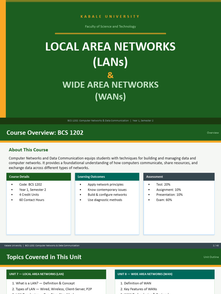 LAN_WAN_Kabale_University | PDF | Local Area Network | Computer Network