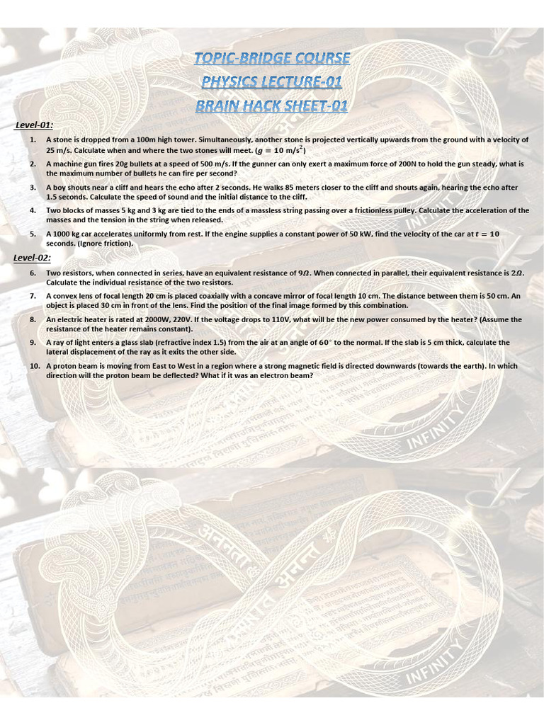 h.w Brain Hack Sheet 01 | PDF