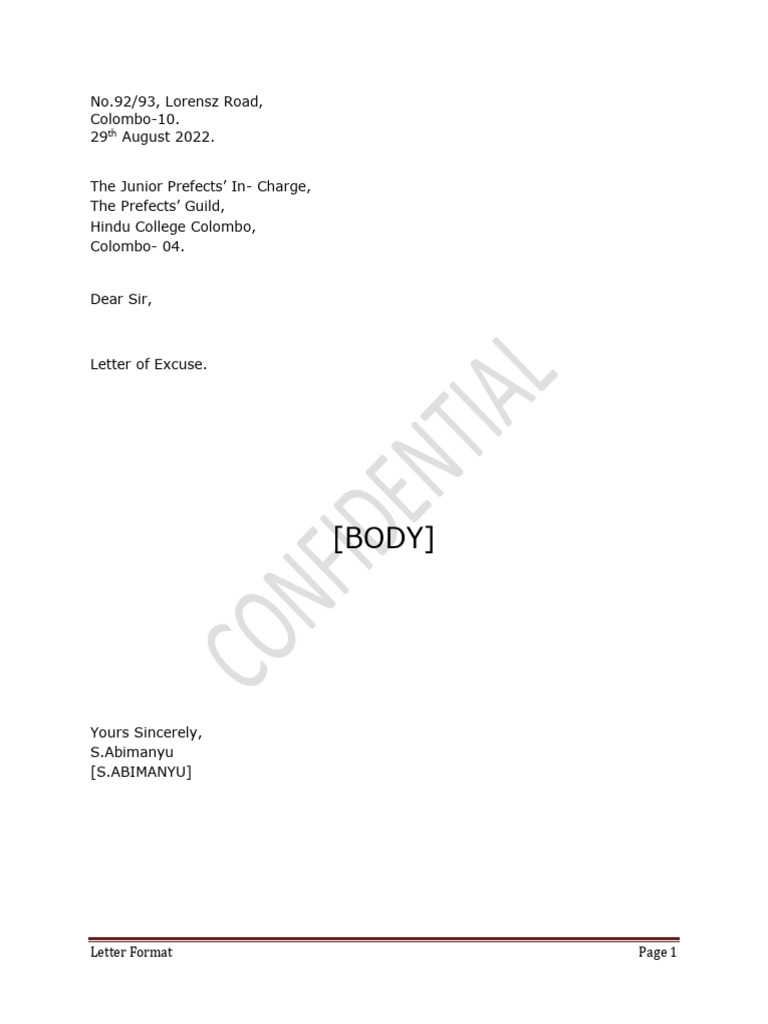 New Letter Format | PDF