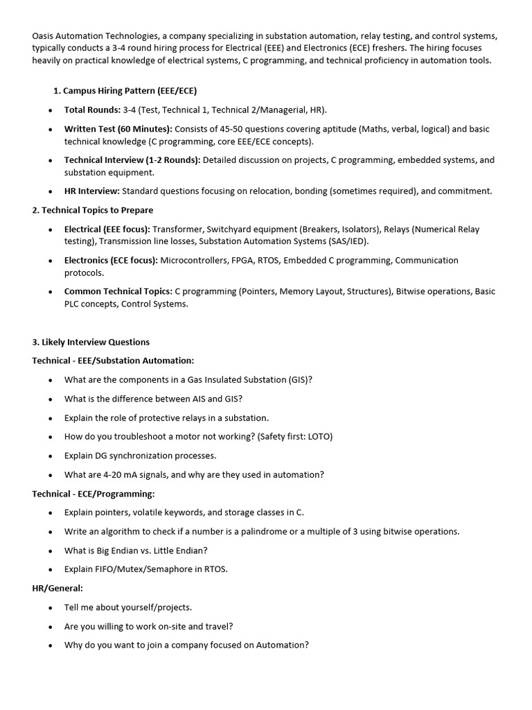 Oasis Automation Technologies _Test Pattern | PDF | Electronic ...
