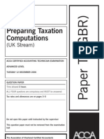 Preparing Taxation Computations: (UK Stream)