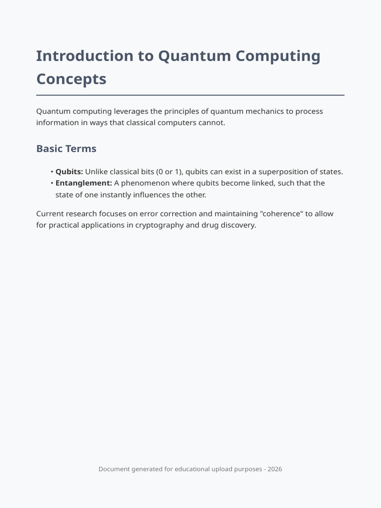 Scribd Uploads Quantum Computing Intro | PDF