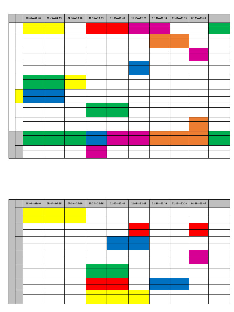 Timetable-Cust BA-Spring-2026 | PDF | Statistics | Mathematics