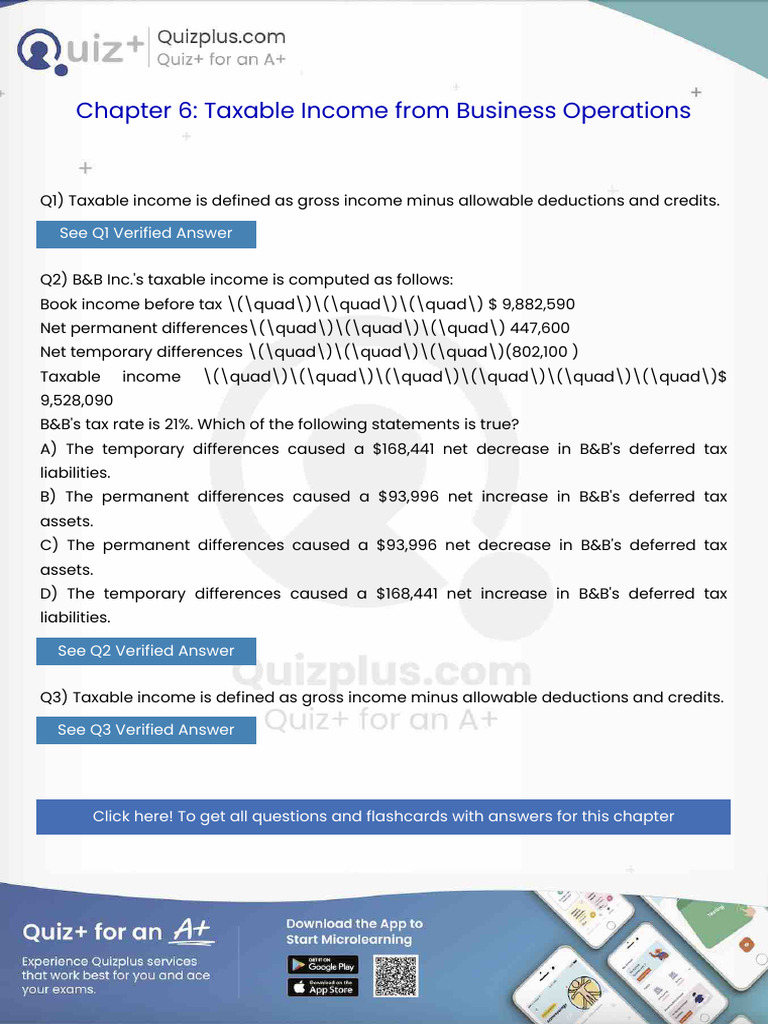 Taxable Income is Defined as Gross Income Minus Allowable Deductions ...