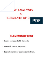 Cost Analysis & Elements of Cost