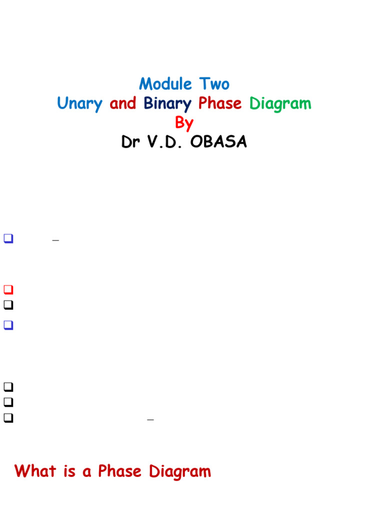 Unary Binary and Binary Phase Diagram | PDF | Phase (Matter) | Phase Rule