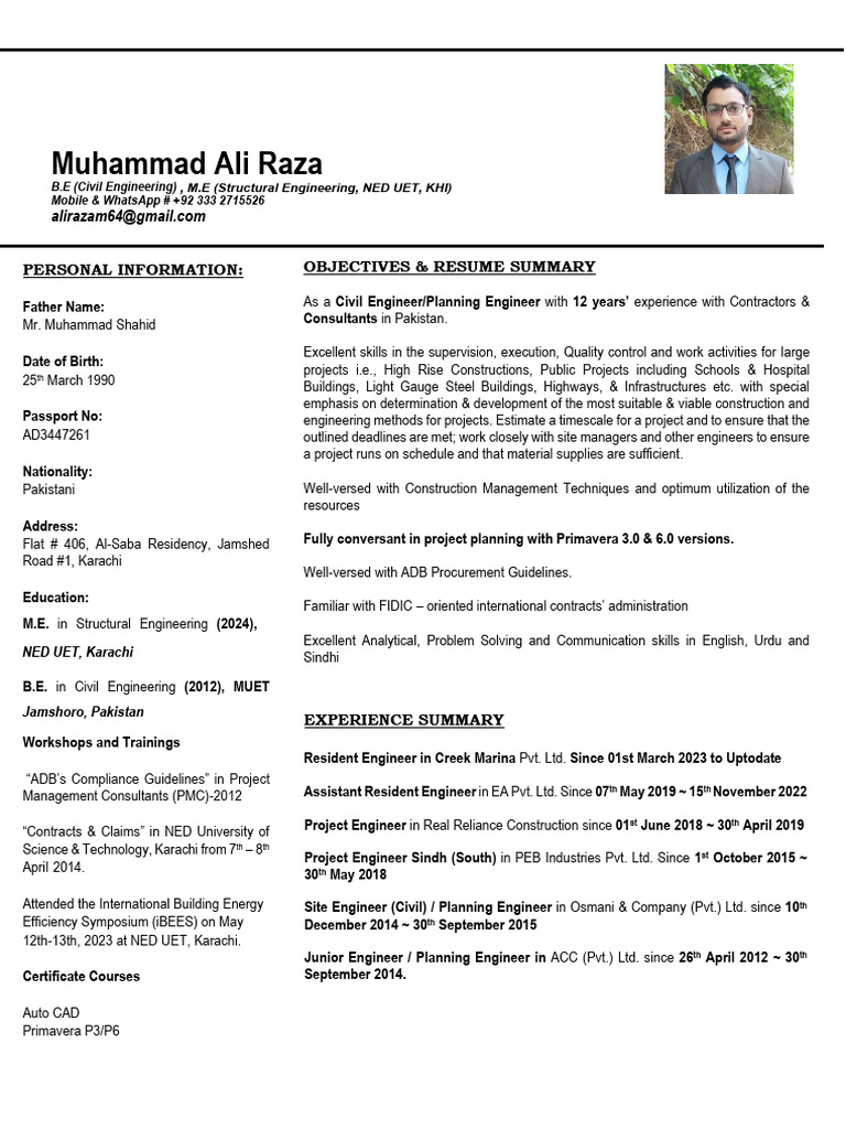Ali Raza CV - Me | PDF | Quality Assurance | Employment