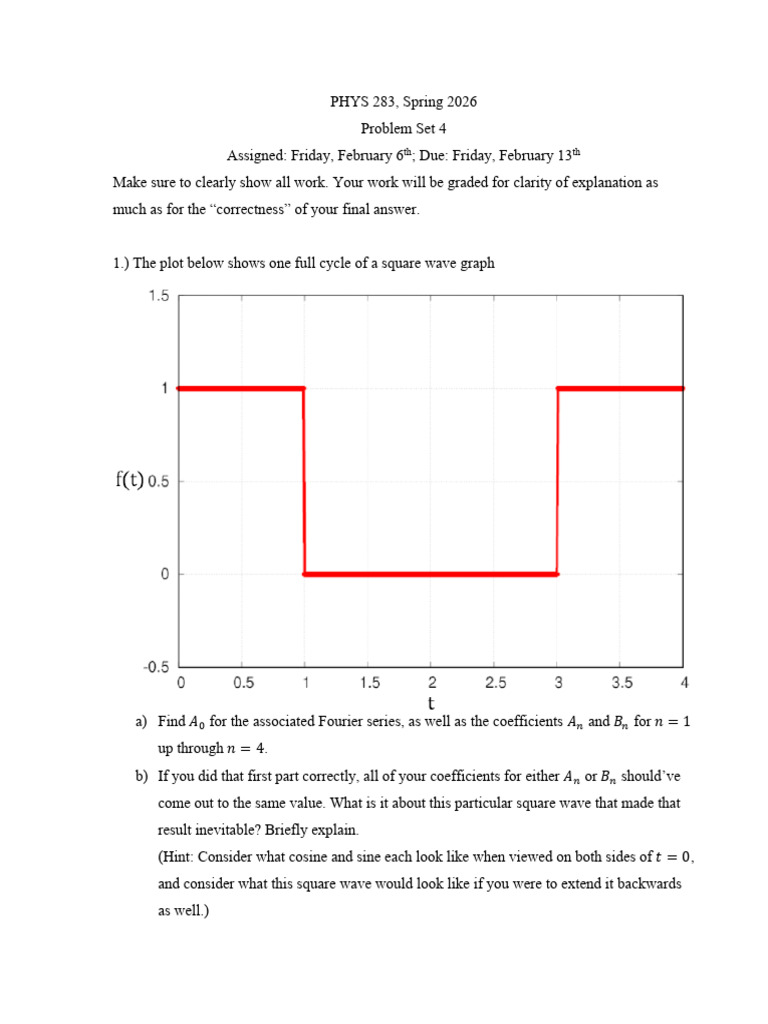 283 Assignment 4 - Spring 2026 | PDF