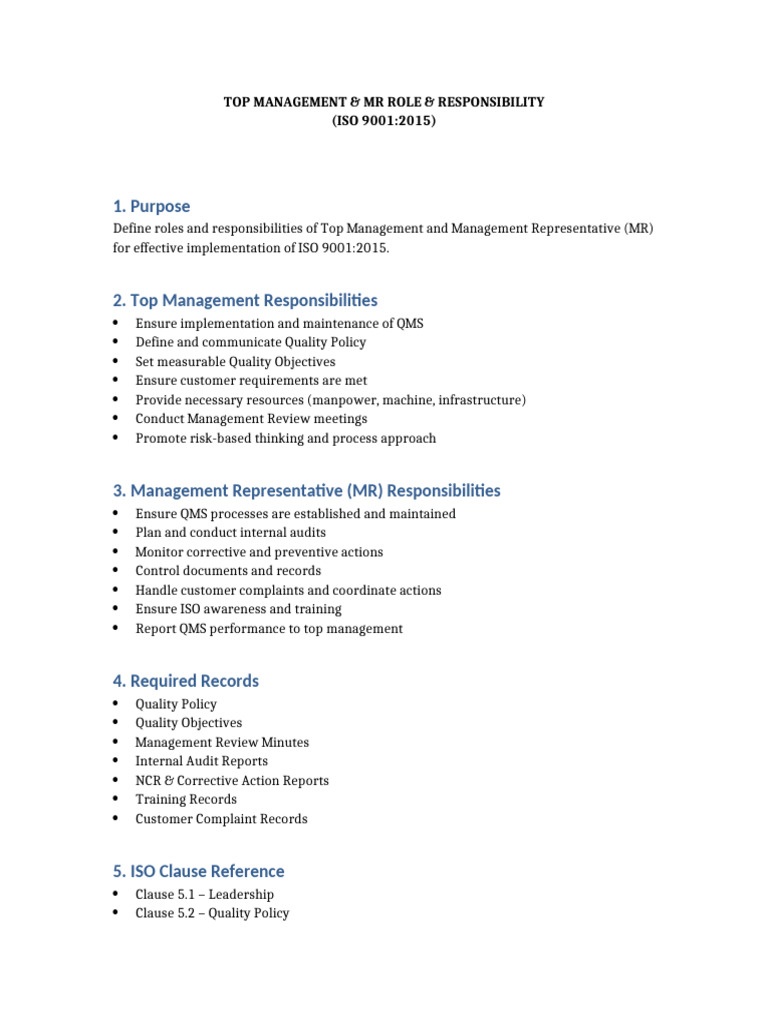 Top Management MR Full ISO 9001 | PDF