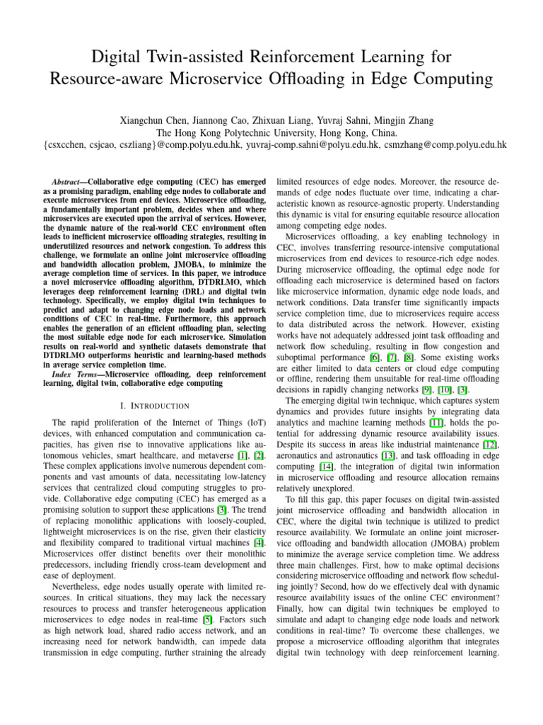 Digital Twin-assisted Reinforcement Learning | PDF | Computer Network ...