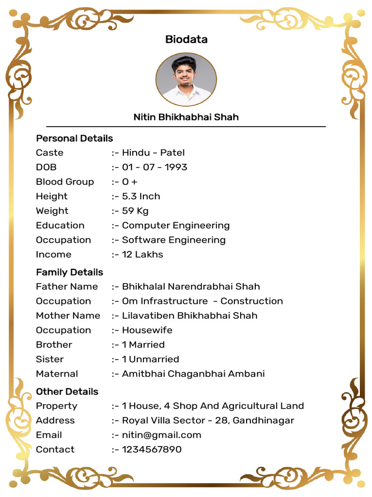 Biodata_1 | PDF