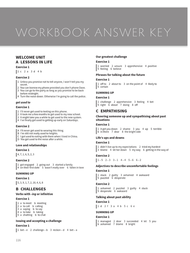 Workbook answer key | PDF | Sleep